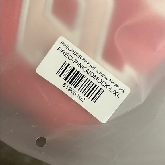Parke Pink Aid Mockneck Size L/XL - Picture 2 of 3